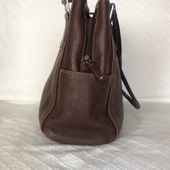 Vintage Fossil shoulder bag. Brown distressed leather. - Picture 5 of 11